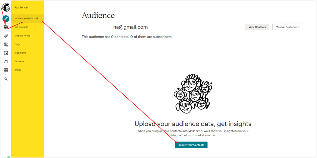 Добавление новых контактов в сервис Mailchimp