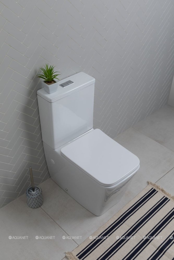 Унитаз-компакт Aquanet Rimless Cube-C CL-12248B