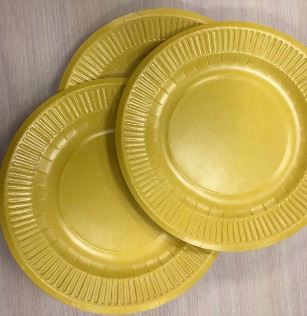 Бумажные тарелки с печатью логотипа - производство. 