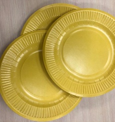 Бумажные тарелки с печатью логотипа - производство. 