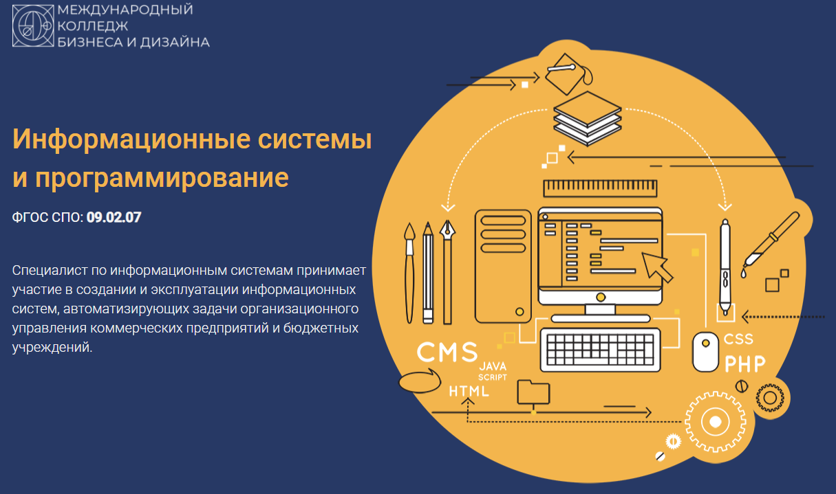 09.02.07 Информационные системы и программирование. Международный колледж  бизнеса и дизайна