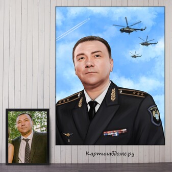 Портрет по фотографии на заказ в Москве, заказать картину по фото, подарок, портрет по фото