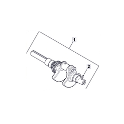Вал коленчатый двигателя Kohler CH 740-3201. Купить запчасти для снегохода Буран 4Т