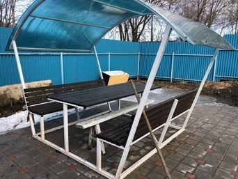 беседка с мангалом