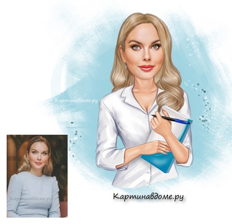 Шарж по фото подарок на день рождения юбилей коллеге по работе, подарки на заказ в москве, купить