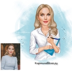 Шарж по фото подарок на день рождения юбилей коллеге по работе, подарки на заказ в москве, купить