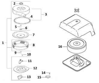 Система впуска Kohler CH 740-3201, Robin-Subaru. Буран 4Т 
