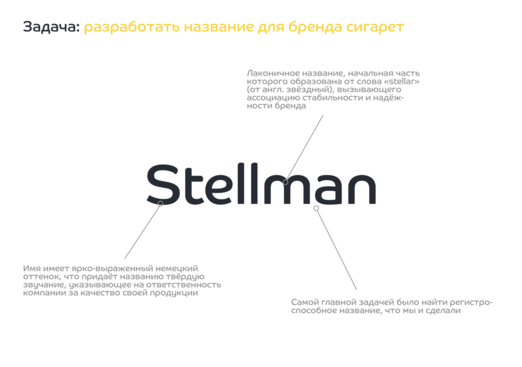 Пример нейминга и лого Stellman