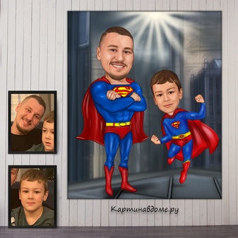Шаржи по фотографии заказать, Москва. Подарок мужчине на День рождения, юбилей