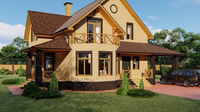 двухэтажные дома 150 кв м фото