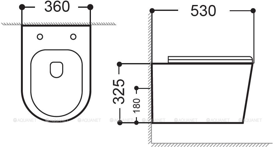 Унитаз подвесной Aquanet Rimless Atago 2.0 W LX-1905
