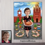 Шарж по фото заказать в Москве. Подарок мужчине на День рождения, юбилей. Шаржи на заказ