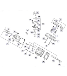 Головка цилиндра двигателя Kohler ECH 740-3201. Купить запчасти для снегохода Буран 4Т
