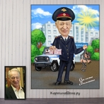 Шаржи по фотографии заказать, Москва. Подарок мужчине на День рождения, юбилей