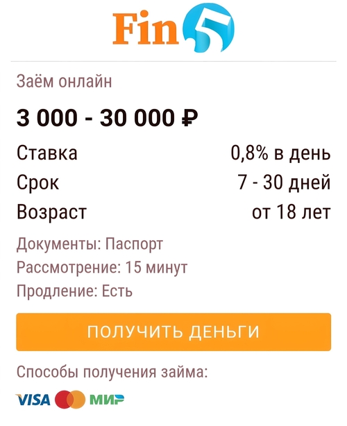 Фин 7 займ