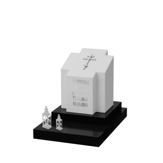 одиночный памятник с крестом