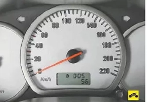 Показывает скорость движения автомобиля