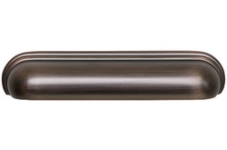 Ручка-ракушка 128мм, отделка шлифованная медь