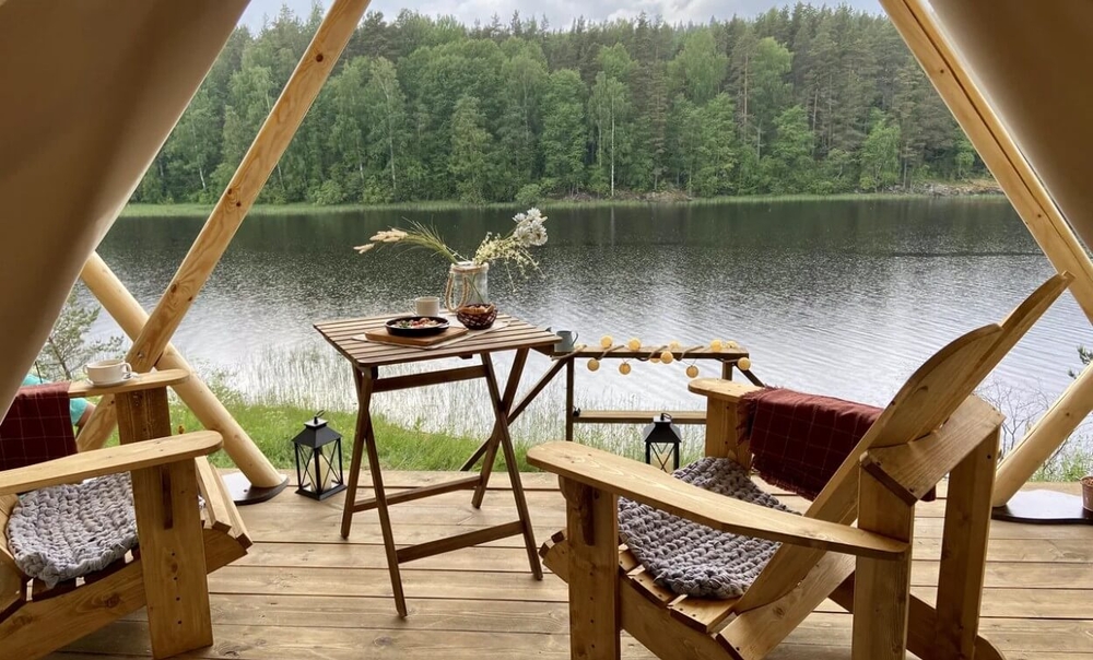 глэмпинг с рыбалкой