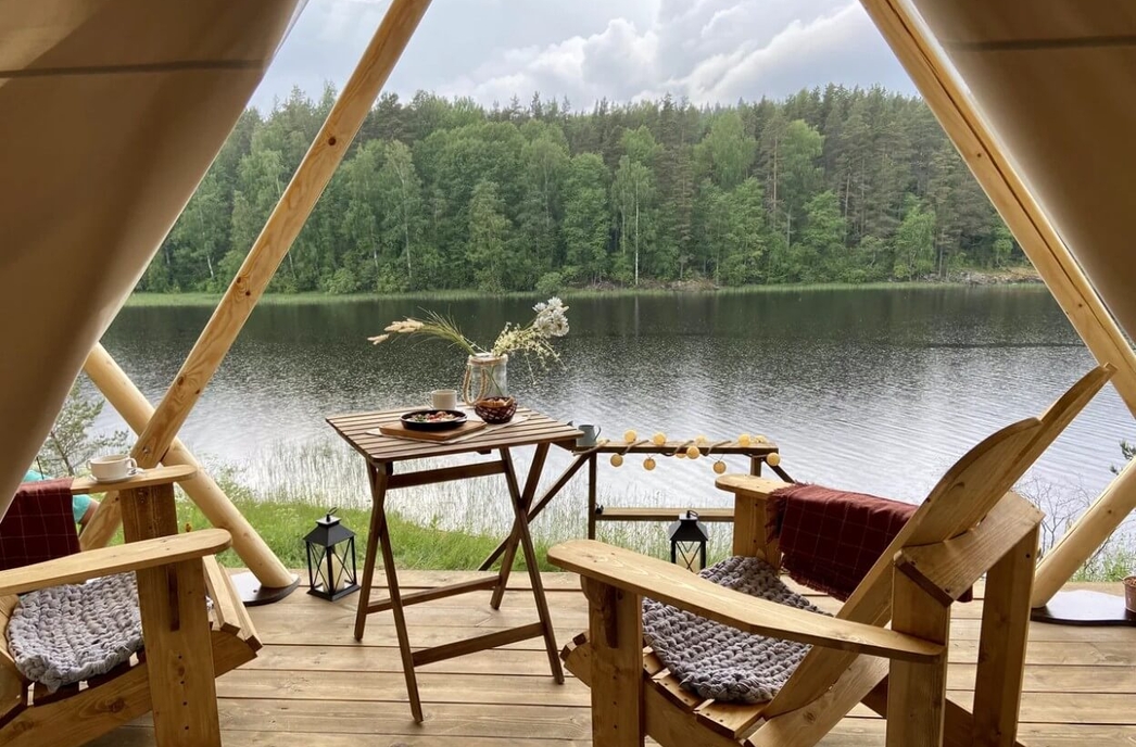 глэмпинг с рыбалкой