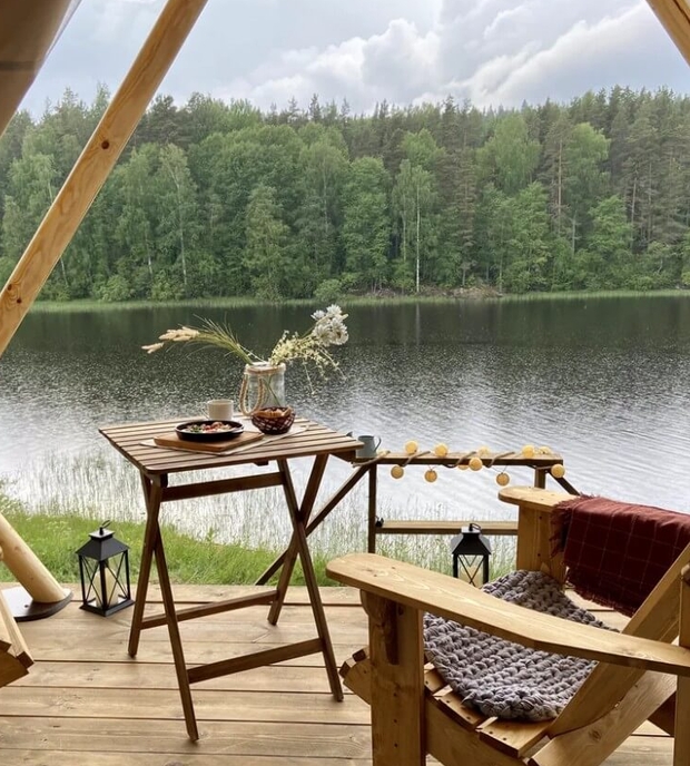 глэмпинг с рыбалкой