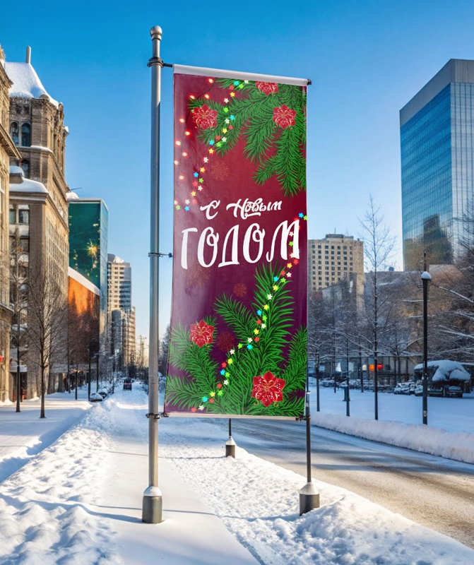 Купить баннер на новый год в Москве