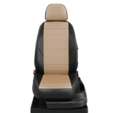 Черно-бежевые чехлы сидений