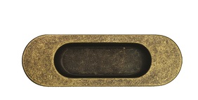Ручка врезная 110мм, отделка бронза античная