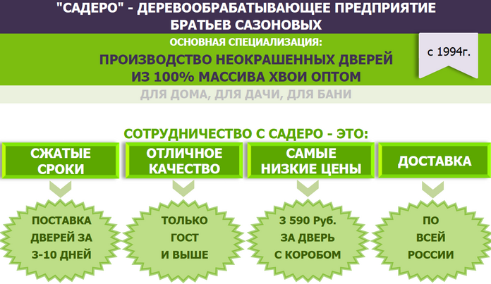 САДЕРО - деревообрабатывающее предприятие
