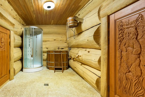 Рубленная баня отделка внутри помещения в Москве