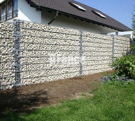 Забор сетка камень - примеры и цены