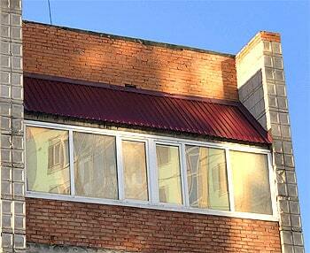 Крыша балкона из профнастила Минск