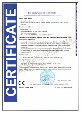 Европейский сертификат качества Термоплаза