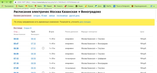 Расписание электричек москва казанский вокзал 88