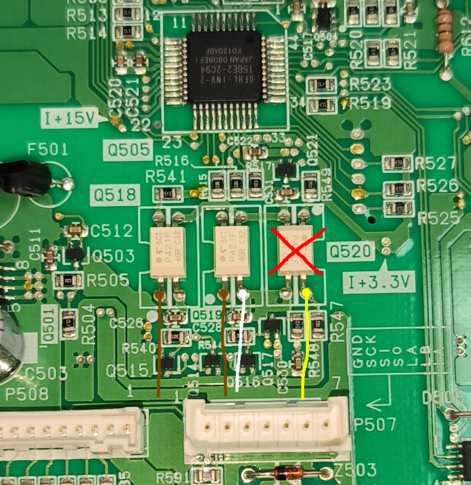 Точки подключения обманки Toshiba GR-X56FR