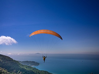Paragliding flight from Mount Babadag