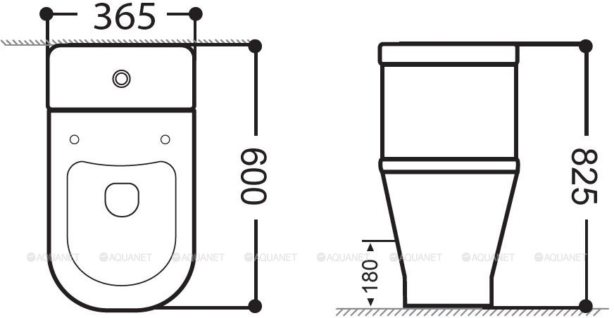 Унитаз-компакт Aquanet Fine Rimless FINE-C Soft Close