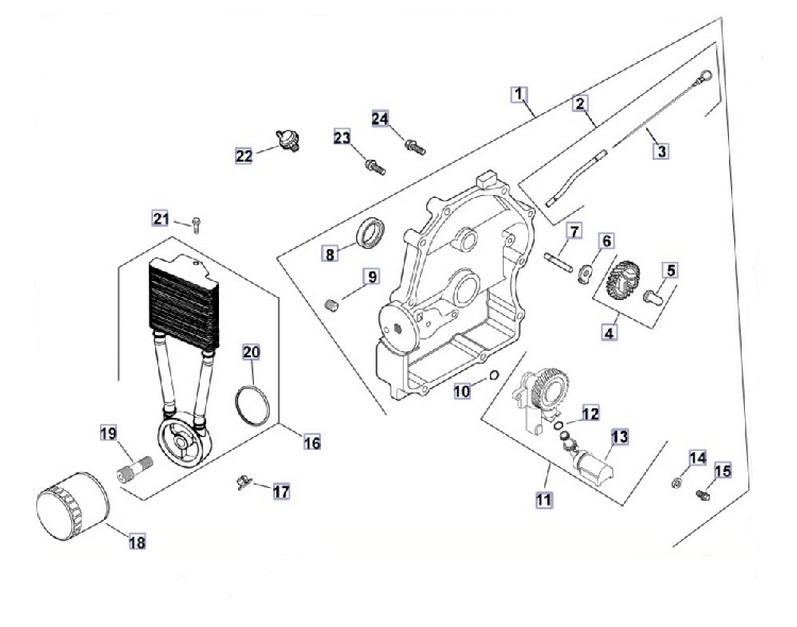 Система смазки двигателя Kohler CH 740-3201