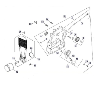 Система смазки двигателя Kohler CH 740-3201