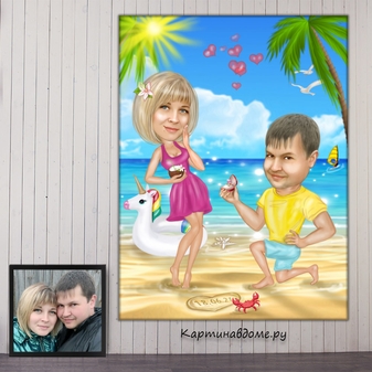 Подарок на свадьбу коллегам по работе, подарок подруге на свадьбу, шарж, заказать