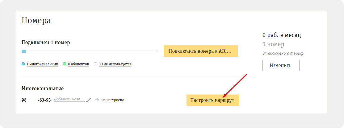 Настройка маршрутизации в Билайн АТС