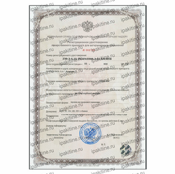 Регистрационное удостоверение Ипакитине