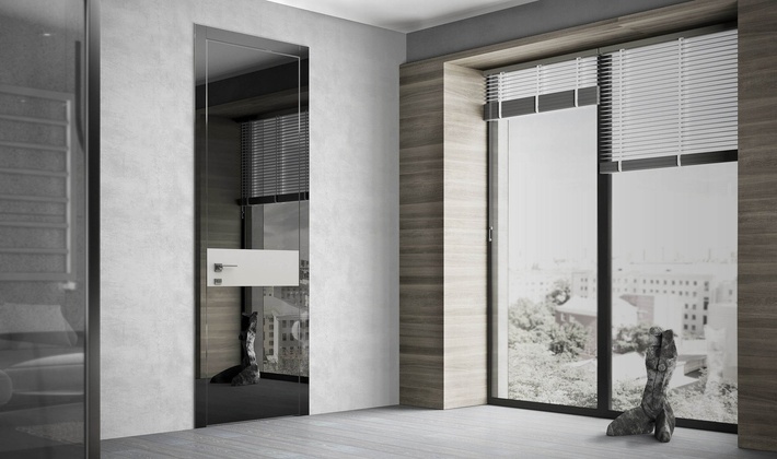 распашные двери, межкомнатные двери миксал slim alba 2