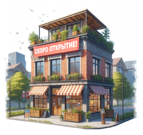 Баннер скоро открытие