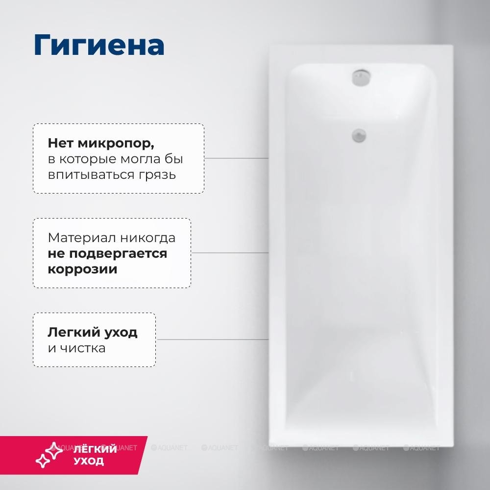 Акриловая ванна Aquanet Bright 170x75 (с каркасом)
