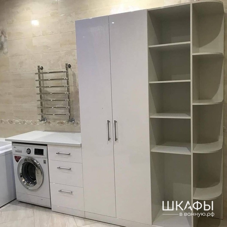 Шкаф для стиральной машины в ванную