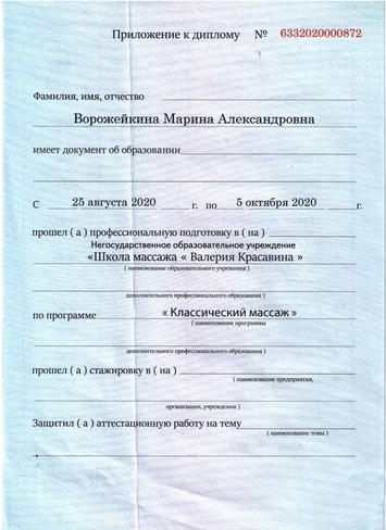 Сертификат мастера