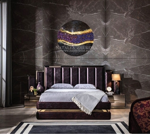 Настенное панно с золотой поталью и горным хрусталем