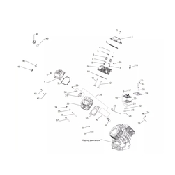 Головка цилиндра двигателя Kohler ECH 749-3041. Купить запчасти для снегохода Буран 4Т