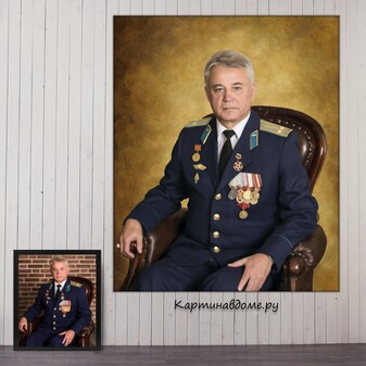 Портрет по фотографии на заказ в Москве, заказать картину по фото, подарок, портрет по фото